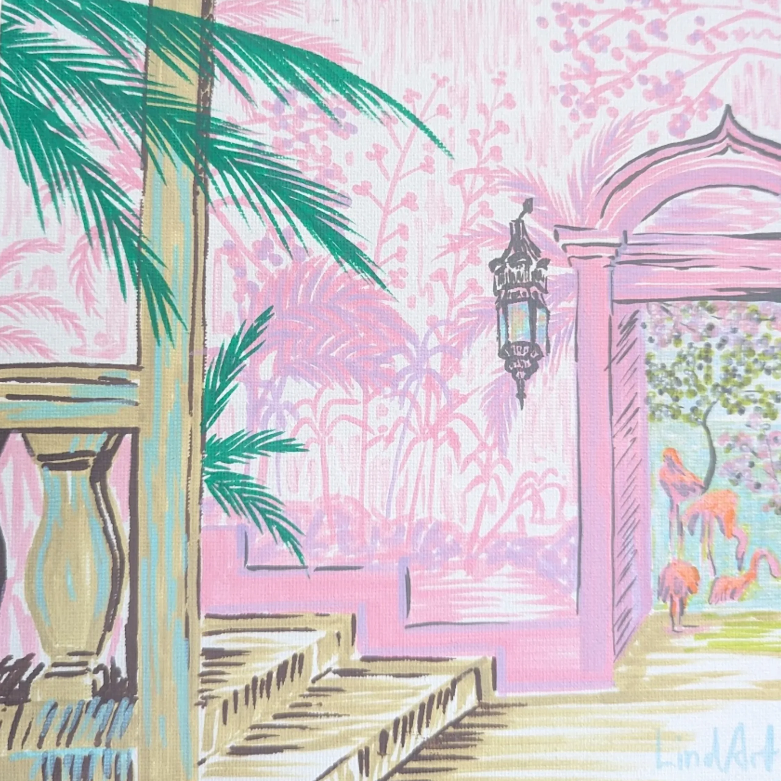 LindArt - Flamingo Garden
